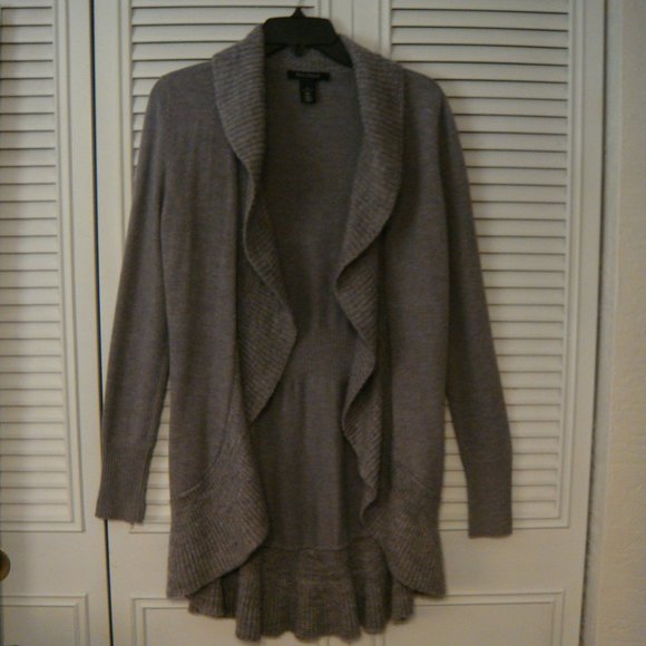 White House Black Market Long Sleeve Gray Sweater - Picture 1 of 7